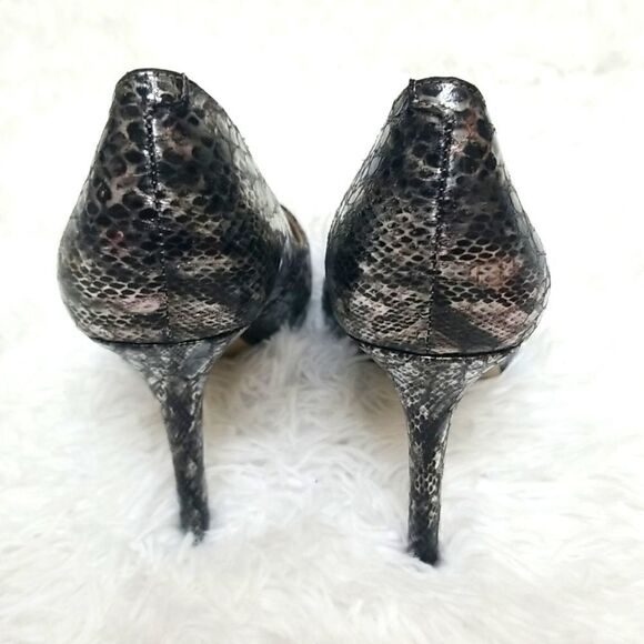 Enzo Angiolini Silver&Black Snakeskin Pumps size 9.5 - Picture 7 of 10